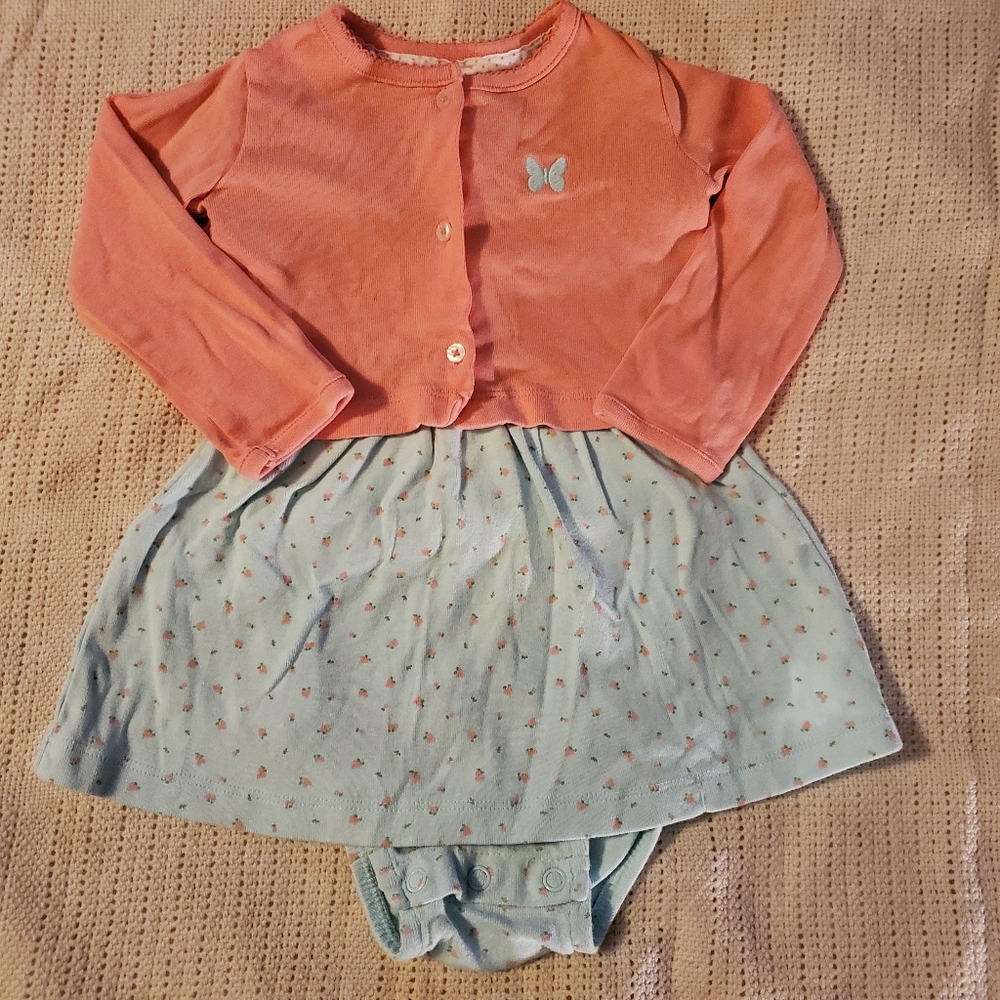 12m , Carter's cotton dress and jacket